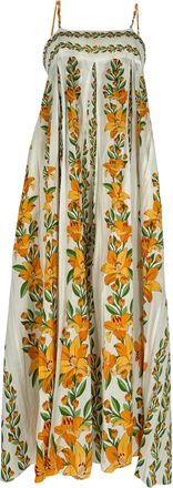 Farm Rio Farm Rio Tropical Lightness Maxi Dress in Multicolor Cotton