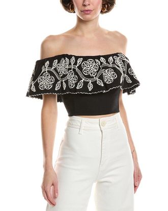 Sea NY Sea Ny Beck Linen-Blend Top