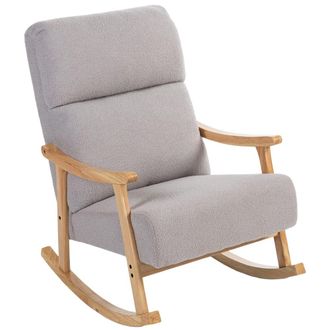 HOMCOM Silla mecedora 65x90x98 cm gris claro
