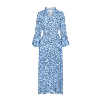 Americandreams Sally Lange Jurk - Dames - Maxi kleedjes - Blauw - M - Kleedjes