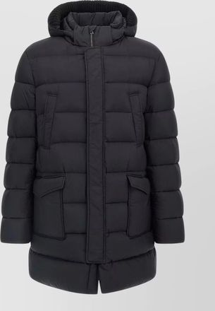 Herno parka down jacket hood high collar long