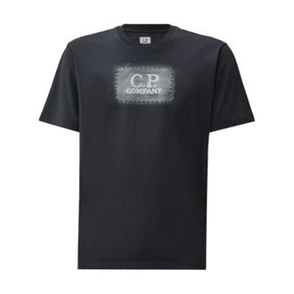 C.P. Company 24/1 Jersey Logo T-Shirt - male - C.P. Company - T-Shirts - Blue - S - Tops