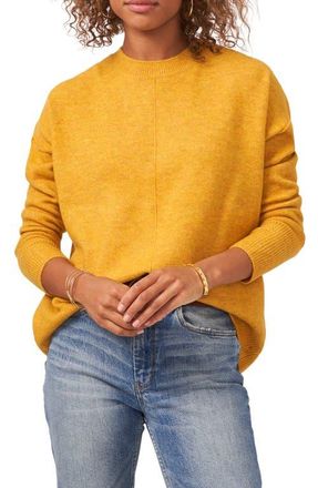 Vince Camuto Exposed Seam Crewneck Sweater in Amber at Nordstrom, Size Xx-Small