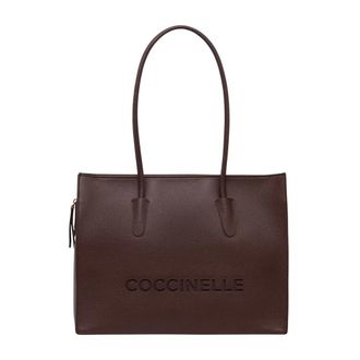 Coccinelle Myrtha 26 Tote - Dames - Tassen - Bruin - Maat: ONE Size Katoen