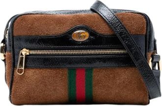 Gucci Pre-owned Cross Body Bags, female, Brown, Size: ONE SIZE Pre-owned Ophidia Crossbody Bag