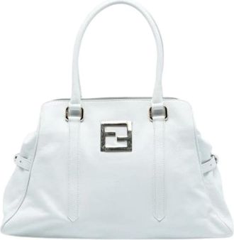 Fendi Pre-owned Handbags, female, White, Size: ONE SIZE Pre-owned Vintage Tote Bag