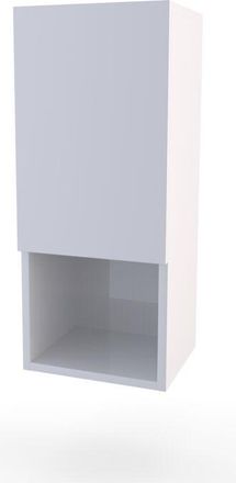 Aurlane Aurlane - Columna De Almacenamiento Blanca - Puerta Y Nicho - 35x80x32,5 Cm