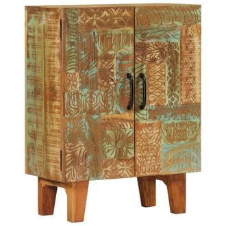 Berkfield Home Hand Carved Sideboard 55x30x75 cm Solid Wood Reclaimed in Brown | Size: 55 x 30 x 75 cm