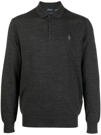 Polo Ralph Lauren Fijngebreid poloshirt - Grijs
