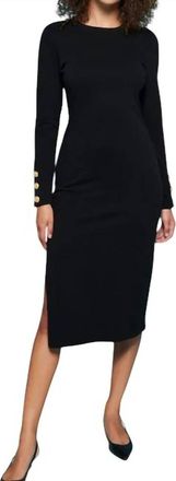 Nation Ltd Theo Contrast Midi Dress In Black