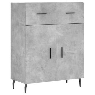 Berkfield Home Sideboard Concrete Grey 69.5x34x90 cm Engineered Wood