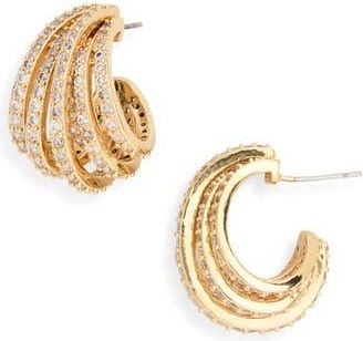 Tasha Stone C Hoop Earrings in Gold at Nordstrom Rack