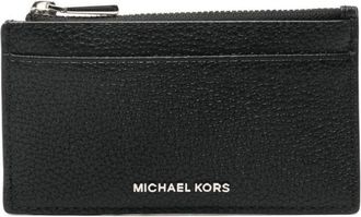 Michael Kors Jet Set Small Card Case van generfd leer - Dames - Portefeuilles - Zwart - ONE Size - Leer - Accessoires