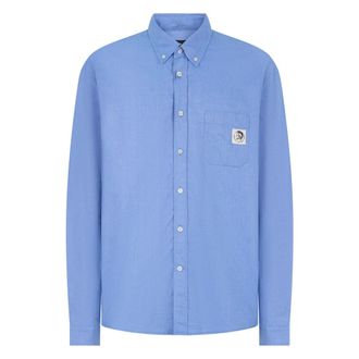 Diesel Casual Shirts, male, Blue, Size: 2XL Long Sleeve Shirt
