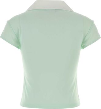 Courr&egrave;ges Courreges Collared Short-Sleeve Polo - Green