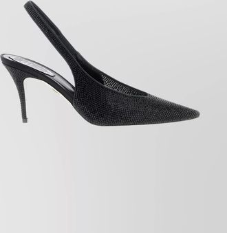 Rene Caovilla glass slingback pumps