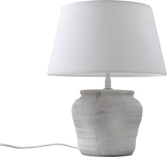 Lindby L&aacute;mpara De Mesa aelith En Blanco Textura, Tela, Tejido, Seda - Lindby