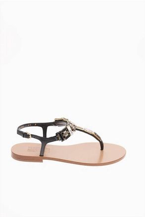 Ferragamo Womens Gelsino Thong Sandal In Nero