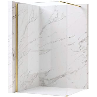 Rea Parete Doccia Fissa Rea Flexi 120 Walk-In Brushed Gold