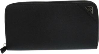 Prada Pre-owned Wallets, male, Black, Size: ONE SIZE Pre-owned Vintage Long Wallet (bi-fold)