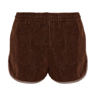 Versace Short Shorts, unisex, Brown, Size: XS Cotton-Terry Jacquard Sweat Shorts