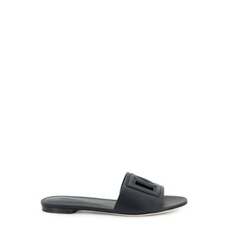 Dolce & Gabbana Sliders, female, Black, Size: 8 1/2 US DG Millennials Slides