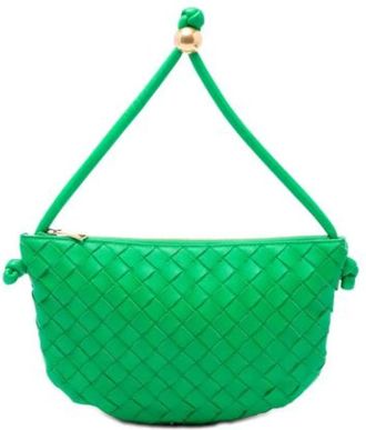 Bottega Veneta Pre-owned Turn Pouch - Dames - Vintage Schoudertas - Groen - ONE Size - Leer - Vintage