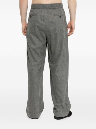 Giorgio Armani Wool Pleated Trousers - Grey