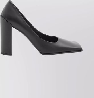 Alaia block heel square toe pumps