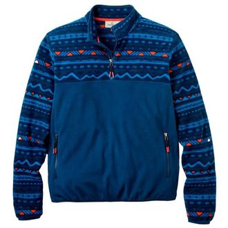 Passenger Set Off Recycled Polar 1/4 Zip Fleece 2.0 Fleecepullover f&uuml;r Herren | blau