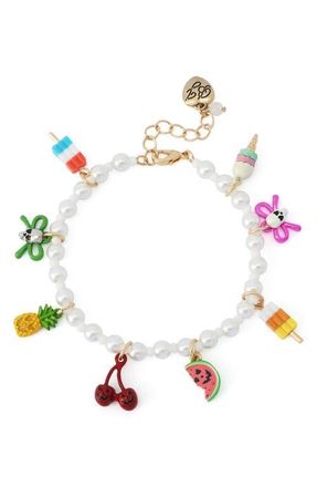 Betsey Johnson Summerween Charm Bracelet in Pearl at Nordstrom