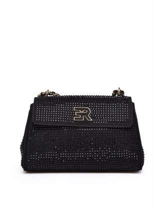 Ermanno Scervino Black Polyurethane Verly Shoulder Bag