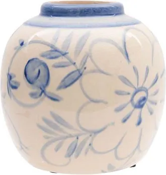 Foreside Home And Garden Georgette Antique Floral Bud Vase in Beige at Nordstrom