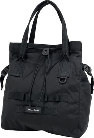 Balenciaga Black Nylon Tote Bag (Pre-Owned)