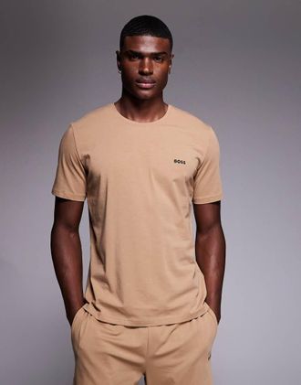 Boss Orange by Hugo Boss BOSS Bodywear - T-shirt color cuoio da casa in coordinato-Marrone