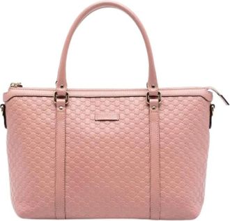Gucci Pre-owned Handbags, female, Pink, Size: ONE SIZE Pre-owned Satchel