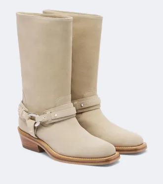 Paco Rabanne Suede biker boots