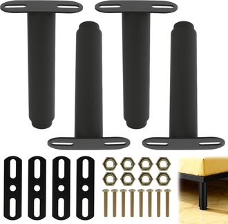 OEM 4 Pieds De Support De Lit R&eacute;glables En Hauteur 18-32 Cm, Pieds De Lit Robustes En Acier, Installation Facile Sans Per&ccedil;age, Adapt&eacute;s Aux Cadres De Lit, 