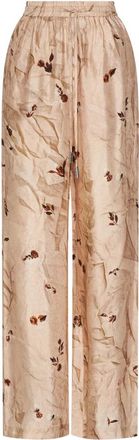 Silvian Heach Botanical-Print Wide Broeken - Dames - Wijde Broeken - Veelkleurig - 2XS - Broeken