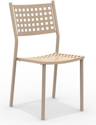 MondoViro Juego de 8 sillas de jardín de metal gris tòrtola 43x48 cm 85h