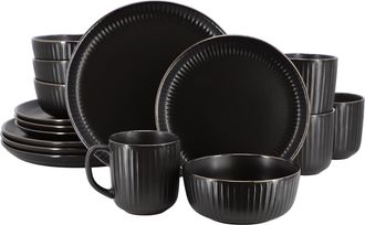 Elama Leo 16 Piece Stoneware Dinnerware Set