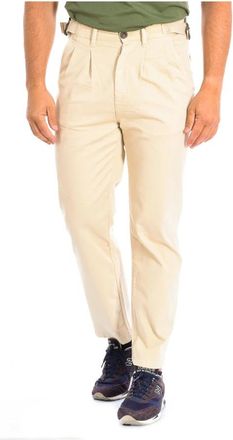 La Martina Recht Gesneden Lange Broek - Heren - Straight fit broeken - Beige - W32 - Katoen - Broeken