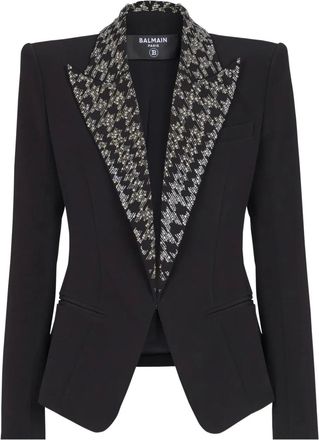 Balmain Blazer con ricamo - Nero