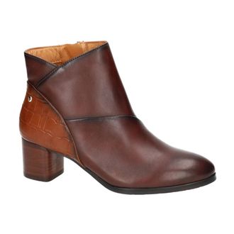 Pikolinos Calafat W1Z Enkellaarsjes met Hak - Dames - Laarzen met Hak - Bruin - 38 EU - Leer - Schoenen