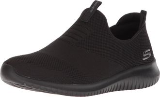 Skechers Womens Ultra Flex - First Take Slip On Trainers, Black, 2.5 UK