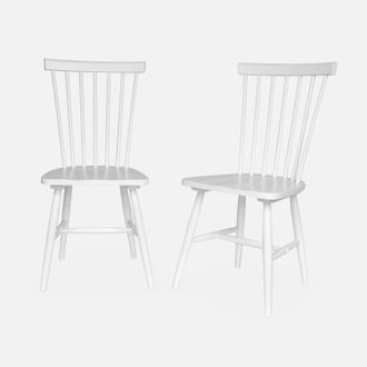 Sweeek Silla De Madera De Hevea, Set De 2