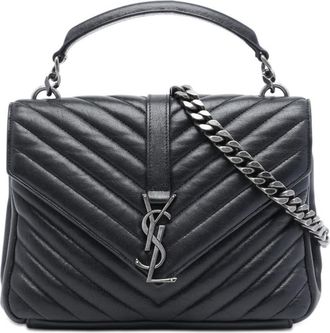 Saint Laurent Pre-owned Saint Laurent Medium Chevron Sheepskin Monogram College Satchel Ladies DLEGK9130RGSJ191