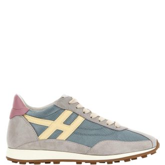 Hogan Technical Fabric and Leather Sneakers