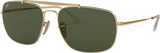 Ray-Ban Mens 0RB3560 001 58 Sunglasses, Gold/Green