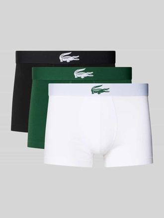 Lacoste Trunks aus Baumwoll-Mix im 3er-Pack in Gruen, Gr&ouml;&szlig;e XXL